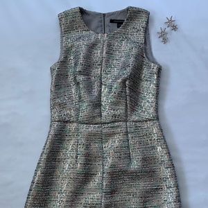 French Connection Silver Modern Tweed Dress